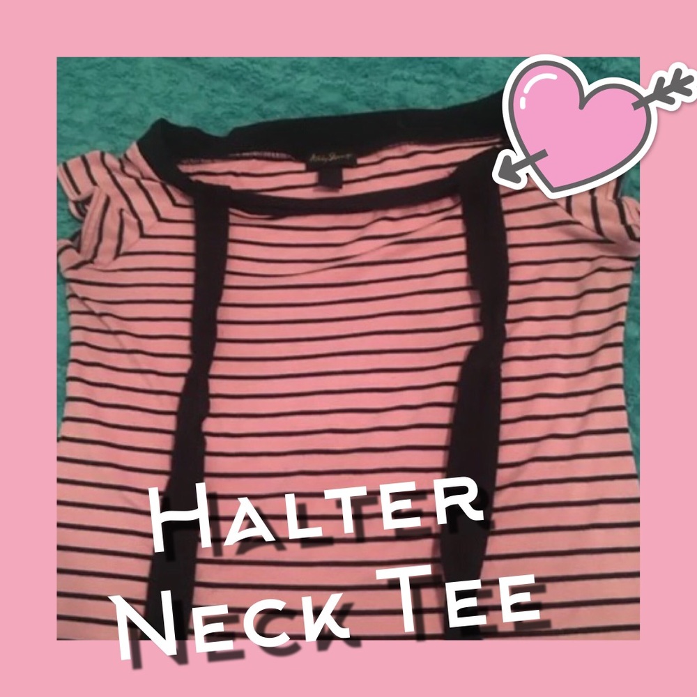 Pink & Black Striped Ashley Stewart Top